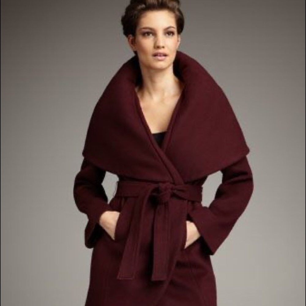Elie Tahari Wool Wrap Coat